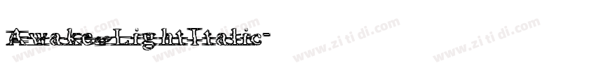 Awake LightItalic字体转换